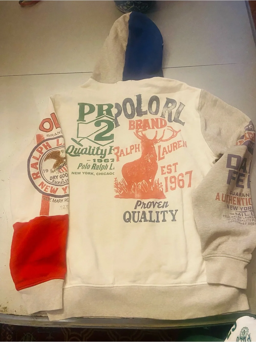 Polo Ralph Lauren ‘Dry Goods’ graphic hoodie and sweat shorts bundle